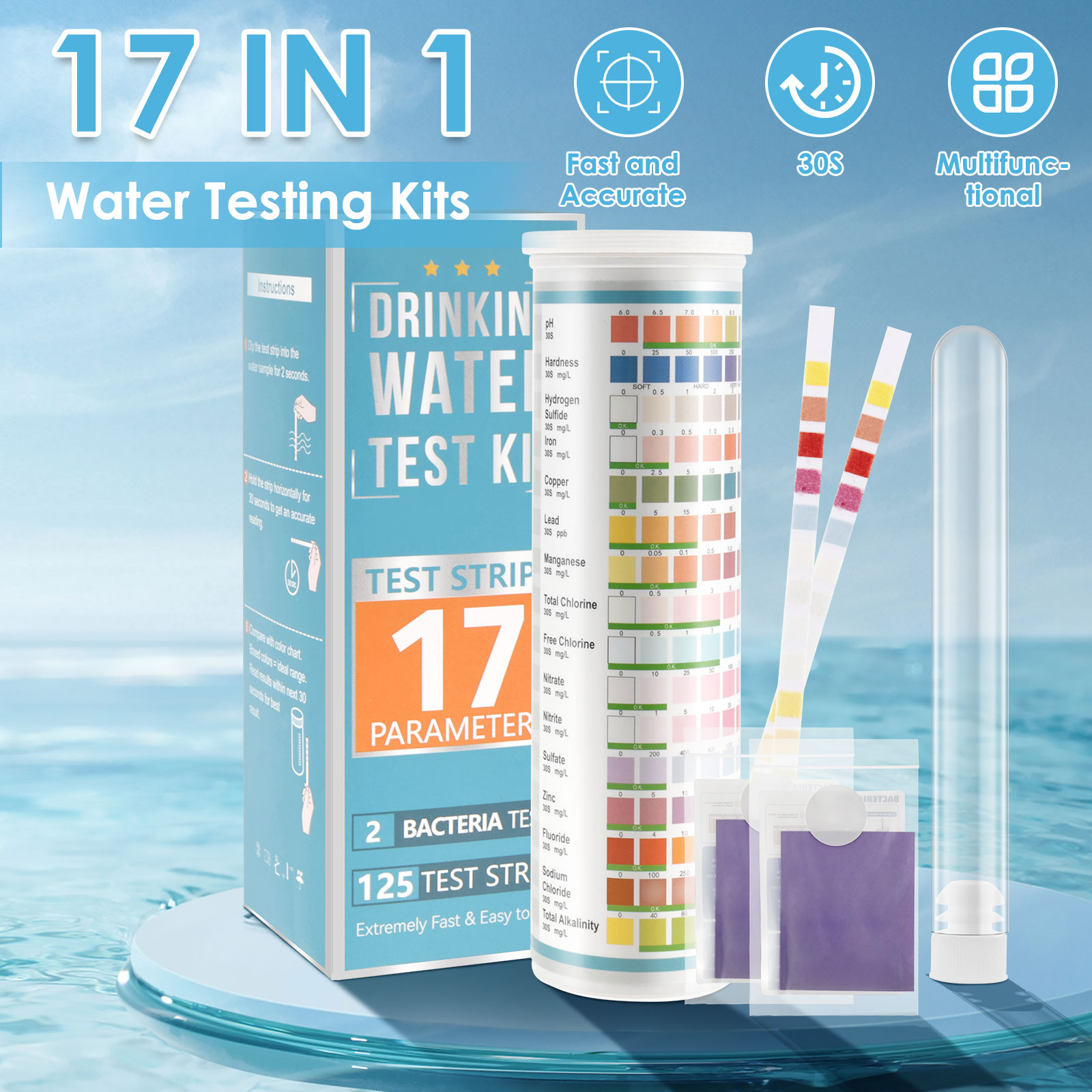 Marine Aquarium Water Test Kit - 100/125 قطعة شرائط اختبار حوض السمك