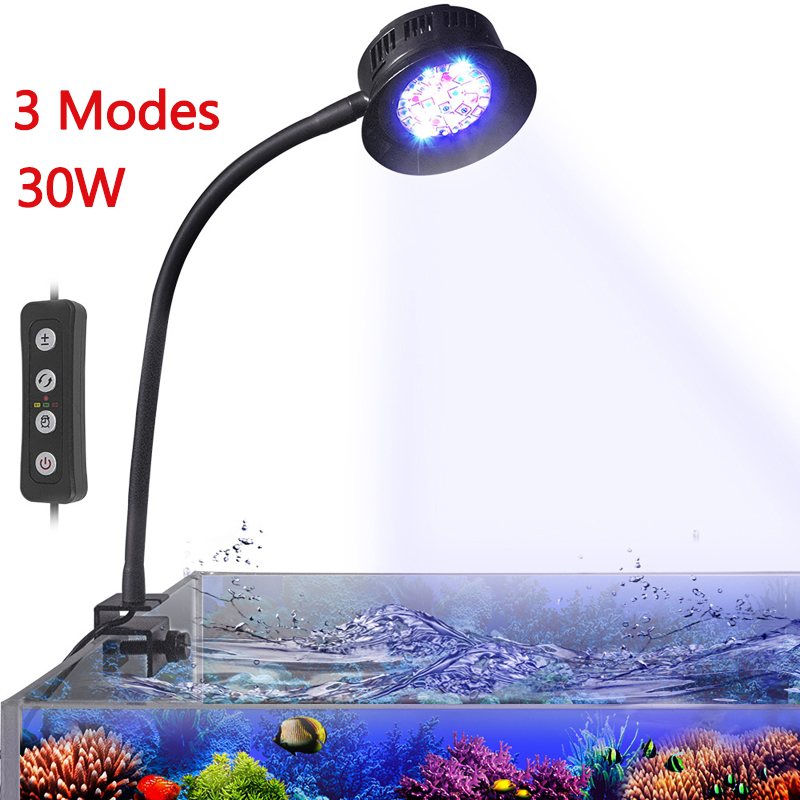 30 واط عكس الضوء الإضاءة البحر - مراجعة Marine Aquarium Timing وسعره