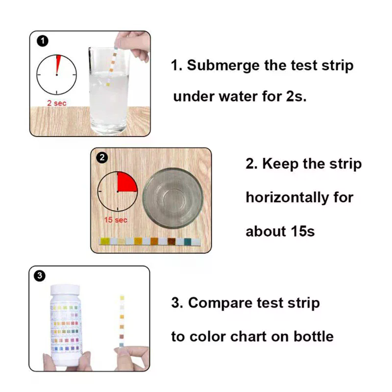 50 قطعة/زجاجة، شرائط اختبار ال - مراجعة Marine Test Kit وسعره