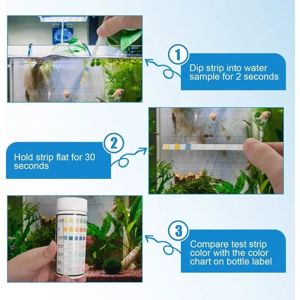 حوض السمك اشرطة الفحص المياه ا - مراجعة Marine Aquarium Water Test Kit وسعره